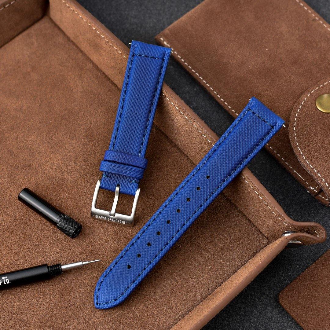 Blue sailcloth watch strap sale