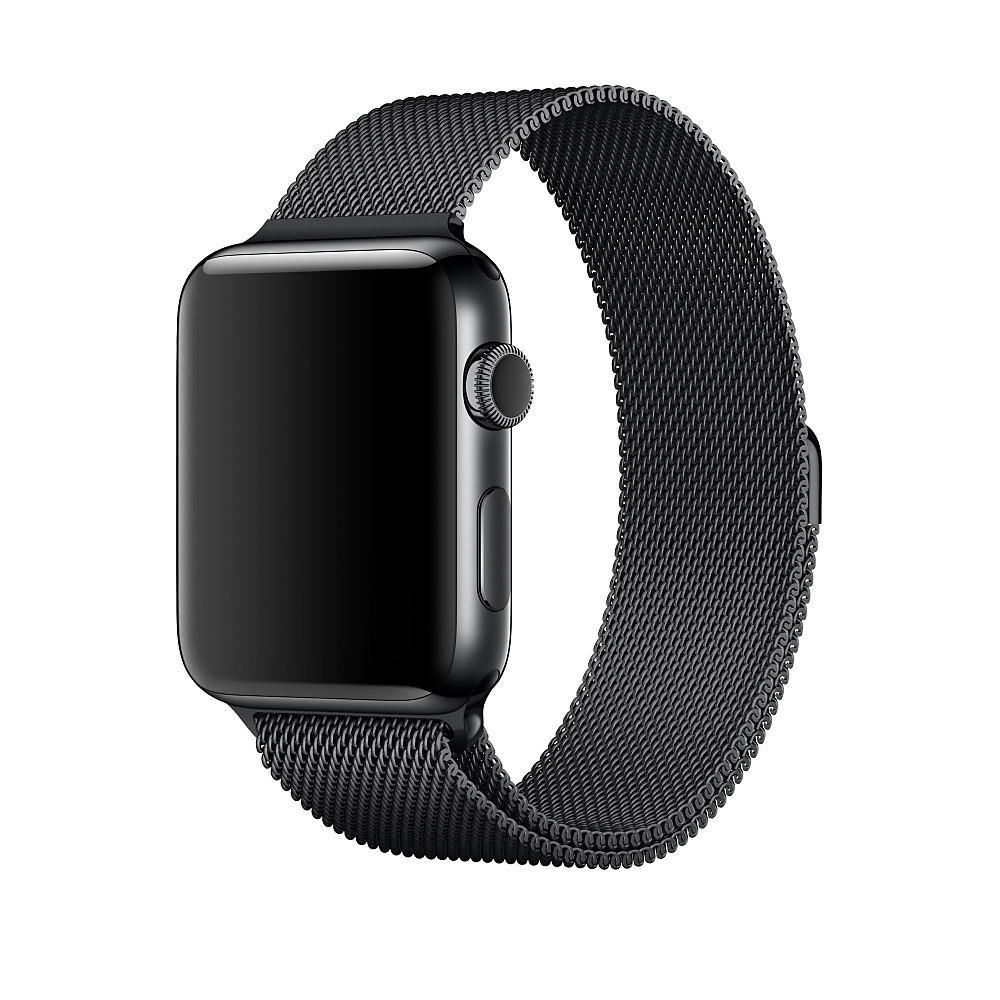 BLACK MILANESE APPLE WATCH BAND