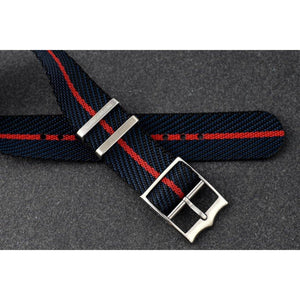 SINGLE PASS-NAVY & RED - The Sydney Strap Co.