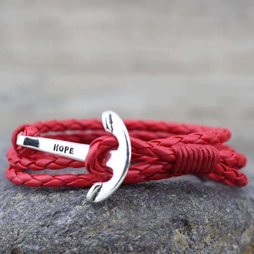 Red on sale anchor bracelet