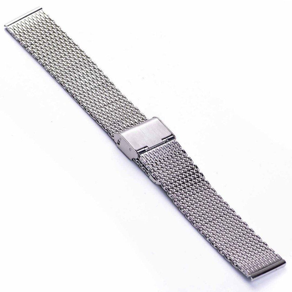 Staib Milanaise Mesh Polished Watch Bracelet with Butterfly Clasp